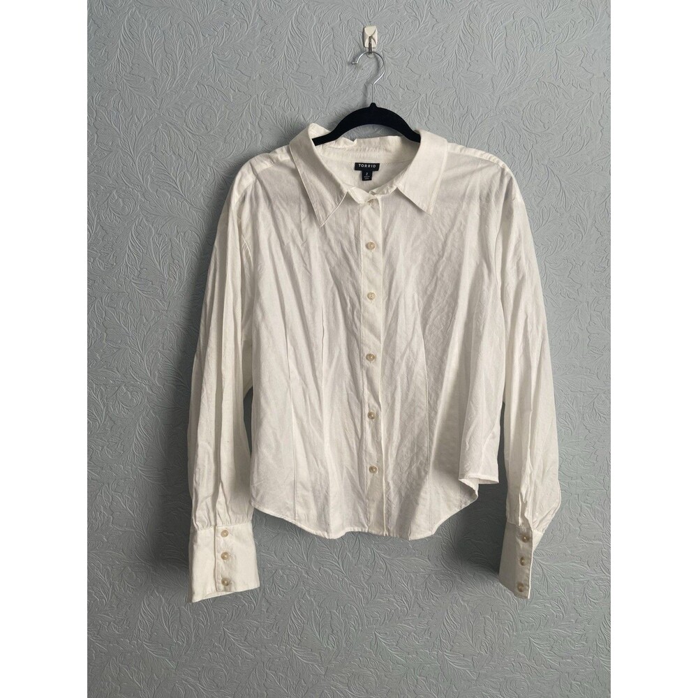 Torrid Size 2X Crop Button Up Shirt L23